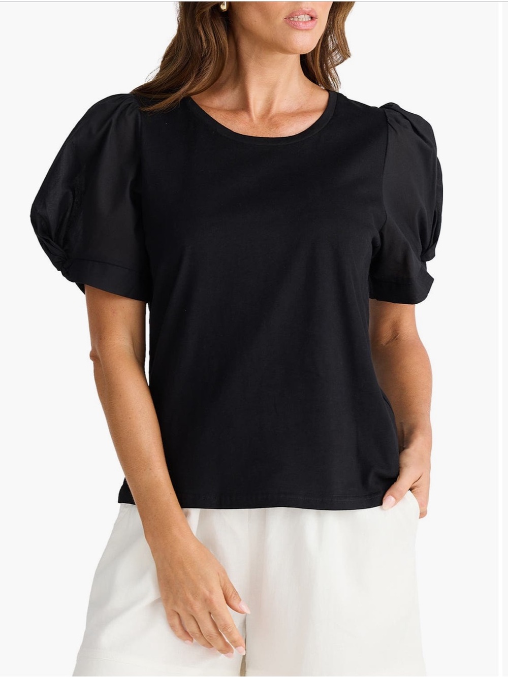 Brave+True Abigail Puff Sleeve T-Shirt